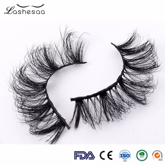 OEM Eyelash Strips Factory Ocustom Case Faux Mink Eyelashes High Quality Handmade Silk Fluffy 3D Full Strip Lashes for Wholesale
